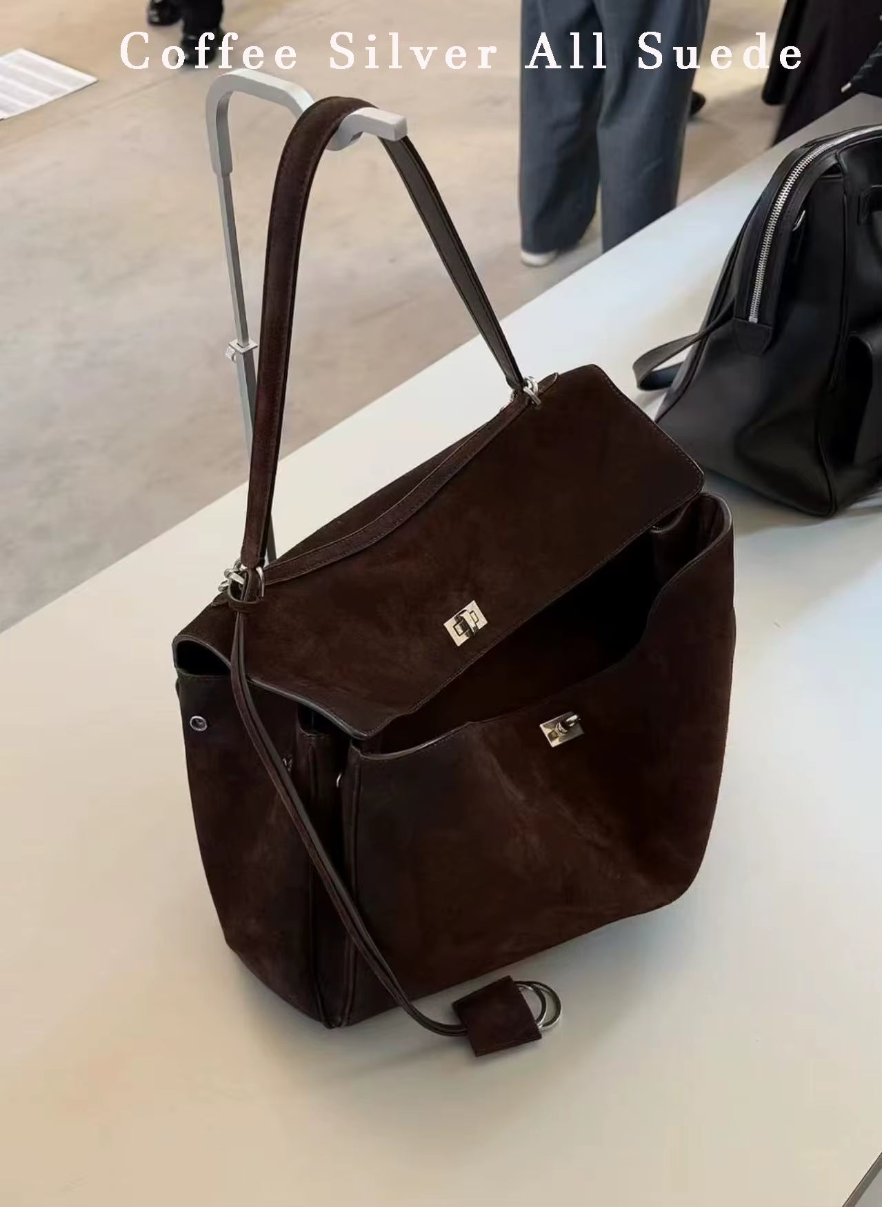 Luxury Brand Rodeo Women Bags Genuine Leather Brown Suede Women Totes Gold Buckle Women Shoulder Bags Fashion Women Handbags