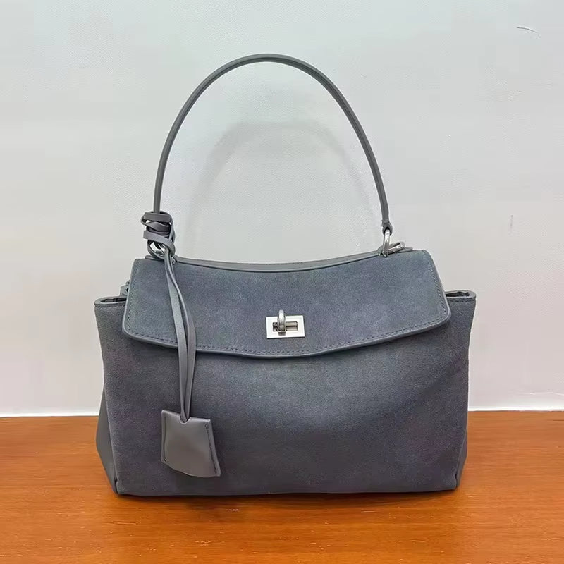 Luxury Brand Rodeo Women Bags Genuine Leather Brown Suede Women Totes Gold Buckle Women Shoulder Bags Fashion Women Handbags