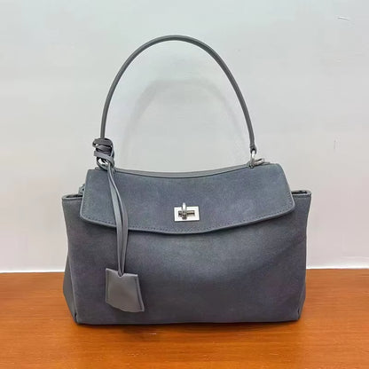 Luxury Brand Rodeo Women Bags Genuine Leather Brown Suede Women Totes Gold Buckle Women Shoulder Bags Fashion Women Handbags