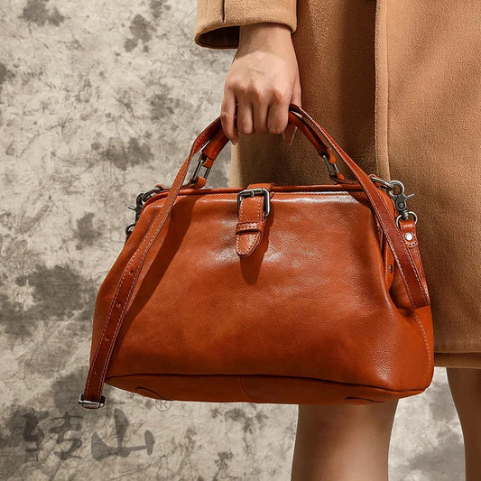 Leather Handbags Women Bags Designer Luxury 100% Genuine Leather Men Women Handbag for Travel anti Theft Shoulder Bags